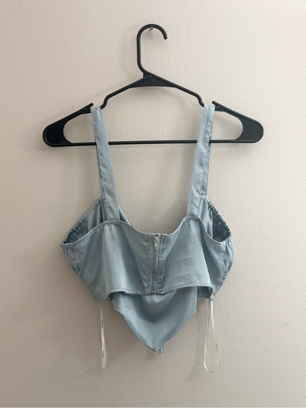 5/$15 🩷 Forever 21 Corset Style Pale Blue Women's Top - Picture 5 of 8